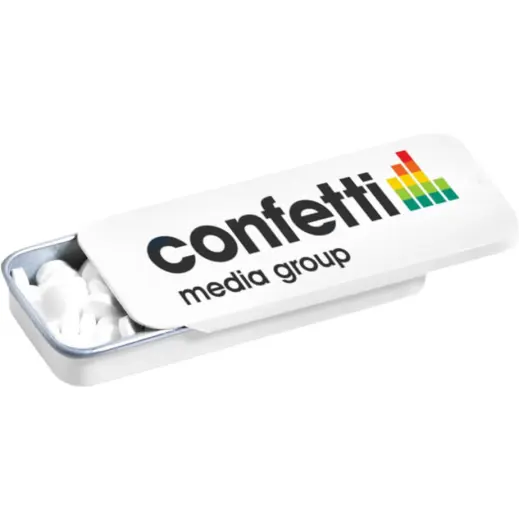 Slider Mints Solid White Branded
